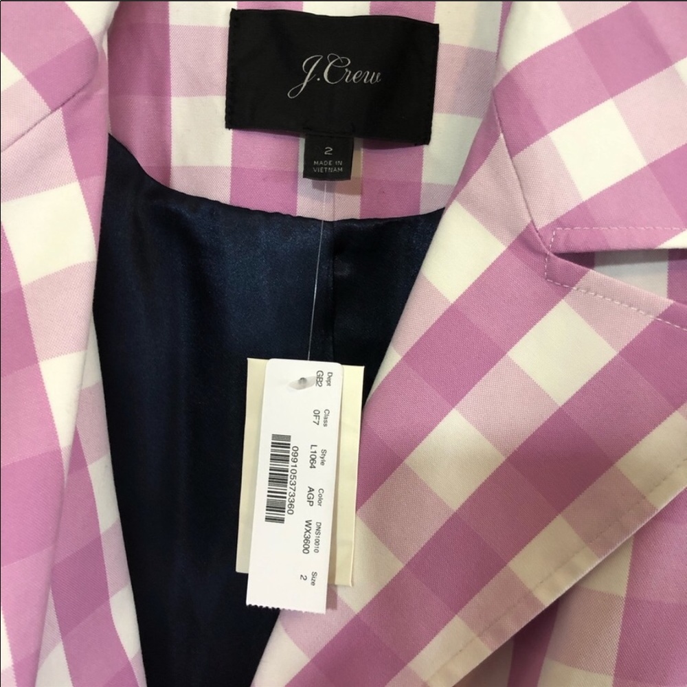 J Crew icon trench coat oversized gingham SPR 2019 - Picture 7 of 8